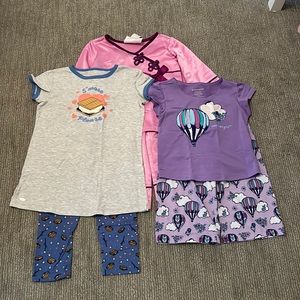 Girls American Girl pajamas size XS 6 and S 7-8 3 pairs
